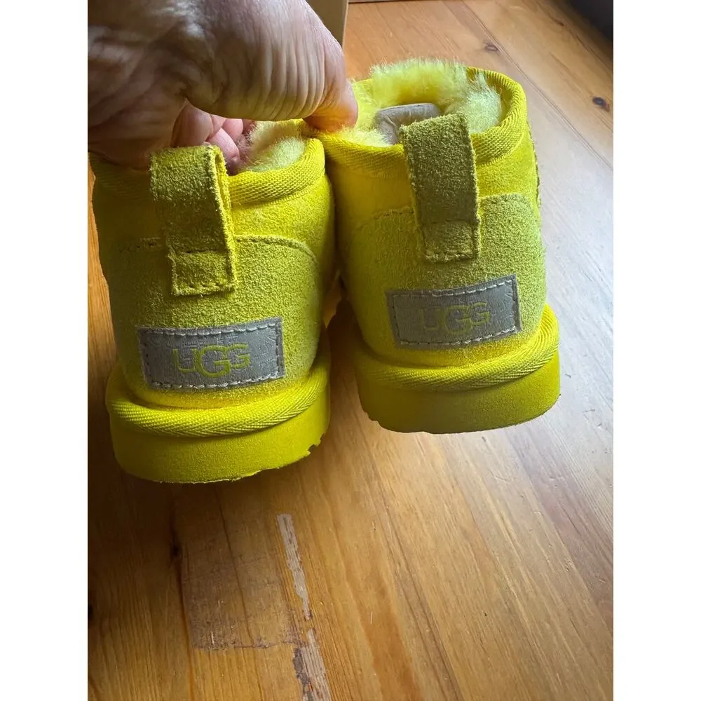 UGG Kids' Classic Ultra Mini Boots - Canary Yellow - Size 2